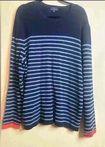 Brooks Brothers Men’s Striped Navy Blue Sweater Size Large nautical